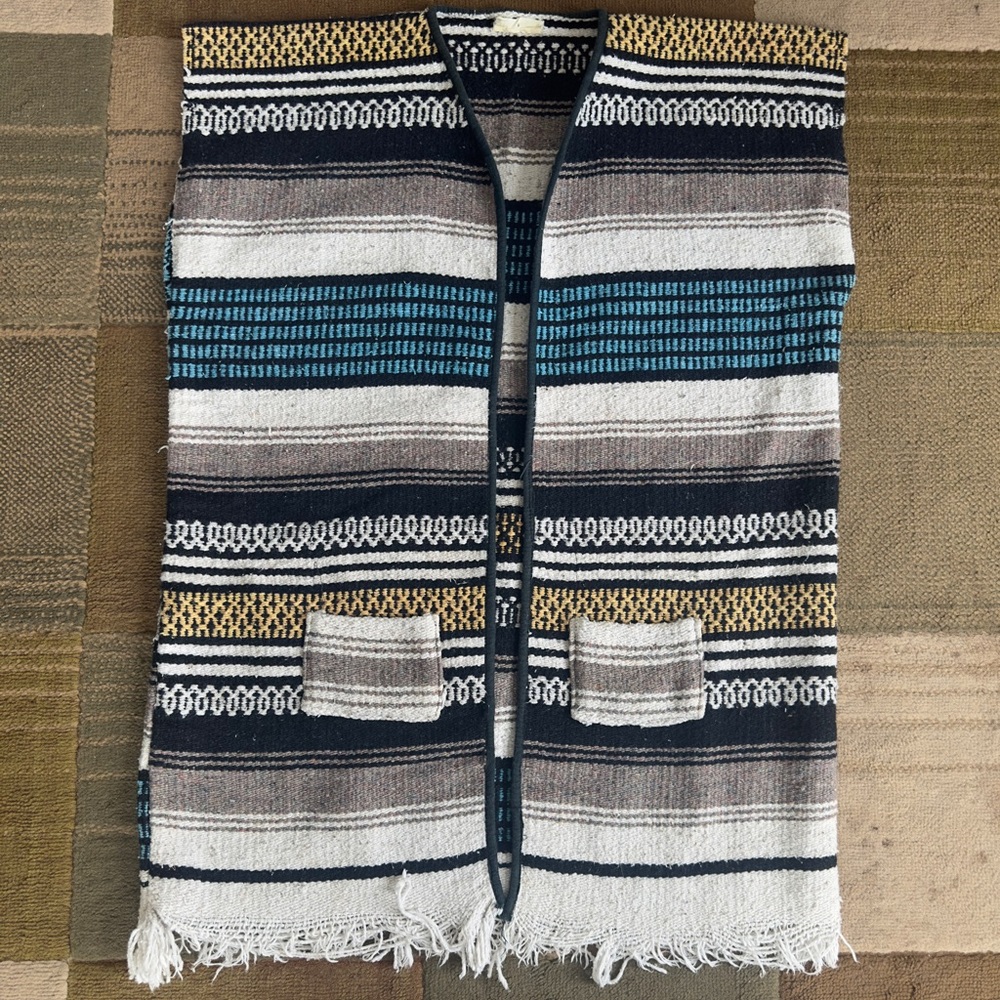 Vintage Boho Western Poncho